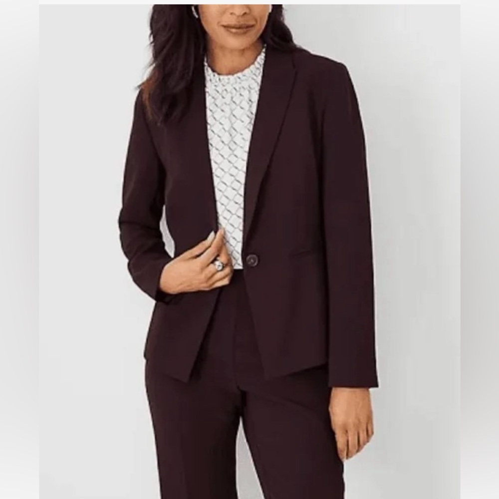 Anne Taylor Full Suit in Plum